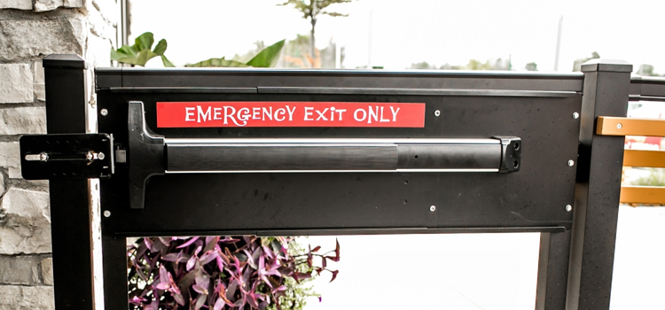 emergency push bar installation in Colusa